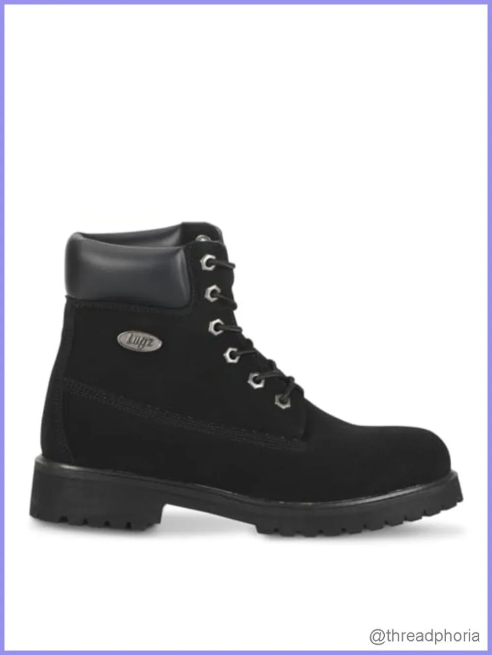 Lugz Convoy Leather Work Boot Cushioned Insole Durable Lug Rubber Outsole